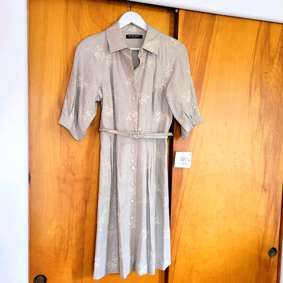 Ellen Tracy Dress w/ Belt - size 6 - Picture 1 of 15